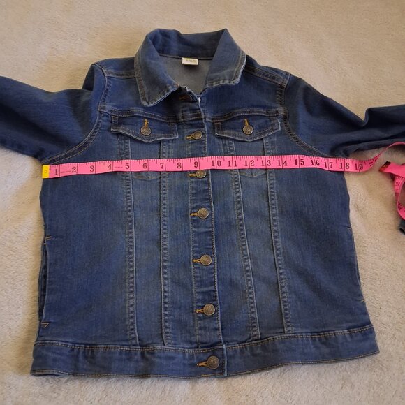 Crazy 8 Girl's Size XL (14-16) Medium Wash Stretch Denim Jean Jacket - Picture 10 of 11